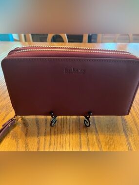 Just for You Burgundy Double-Zip Wallet